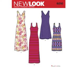 New Look Pattern 6210 Misses' Knit Dress in Two Lengths