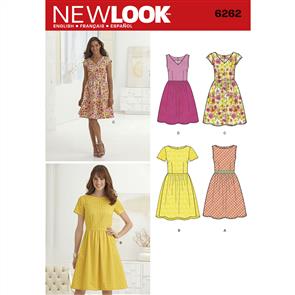 New Look Pattern 6262 Misses' Dress with Neckline Variations
