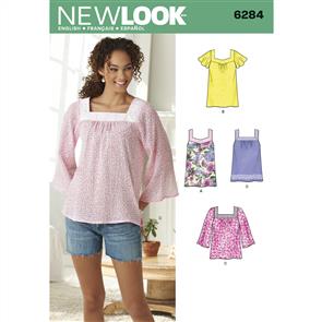 New Look Pattern 6284 Misses' Pullover Top in Two Lengths