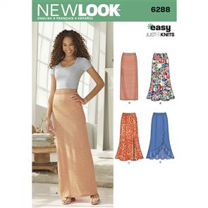 New Look Pattern 6288 Misses' Pull on Knit Skirts