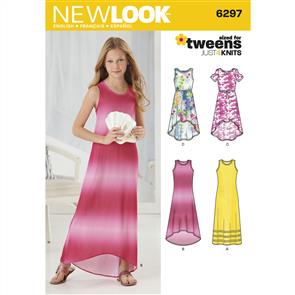 New Look Pattern 6297 Girls' Knit Dress