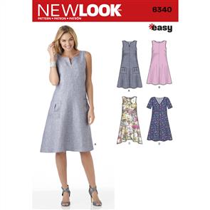 New Look Pattern 6340 Misses' Easy Dresses