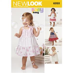 New Look Pattern 6353 Babies' Dresses and Panties