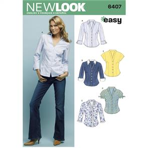 New Look Pattern 6407 Misses Tops