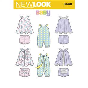 New Look Pattern 6440 Babies' Romper and Sundress with Panties