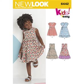 New Look Pattern 6442 Girls Dresses
