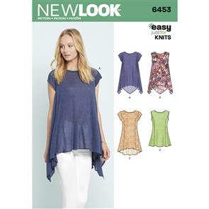 New Look Pattern 6453 Misses' Easy Knit Tops