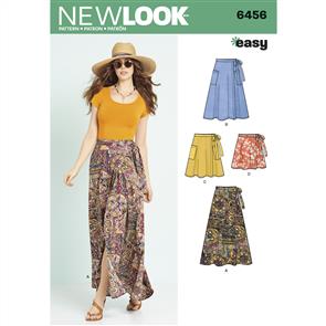 New Look Pattern 6456 Misses' Easy Wrap Skirts in Four Lengths