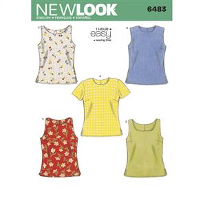 New Look Pattern 6483 Misses Tops