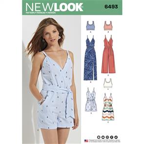 New Look Pattern 6493 Women’s' Jumpsuit and Dress in Two Lengths with Bralette