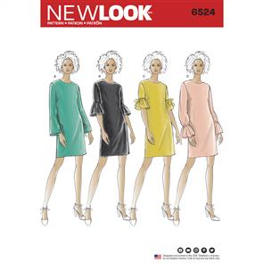 New Look Pattern 6524 Women’s Dress with Sleeve Variations