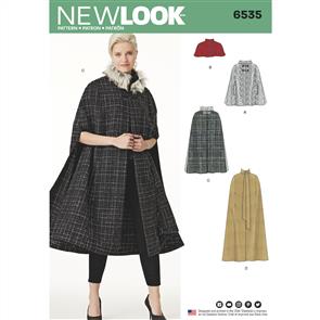 New Look Pattern 6535 Women's Capes in Four Lengths