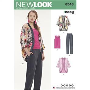 New Look Pattern 6546 Misses' Seperates