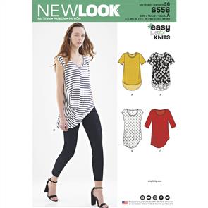 New Look Pattern 6556 Women's Easy Knit Tops