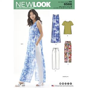 New Look Pattern 6566 Women's Tunic, Top and Pants