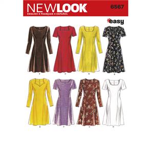 New Look Pattern 6567 Misses Dresses