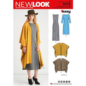 New Look Pattern 6573 Misses' Dress and Wrap