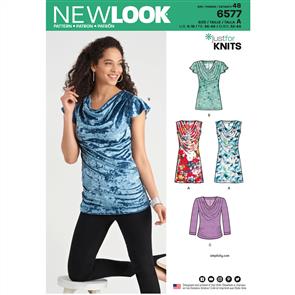 New Look Pattern 6577 Misses' Knit Tops