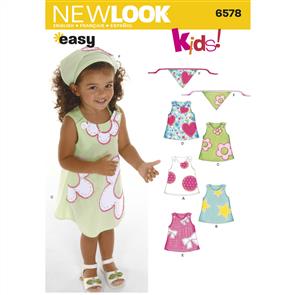 New Look Pattern 6578 Toddler Dresses