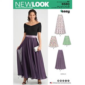 New Look Pattern 6580 Misses' Circle Skirt