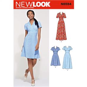 New Look Pattern 6594 Misses' Dress In Three Lengths