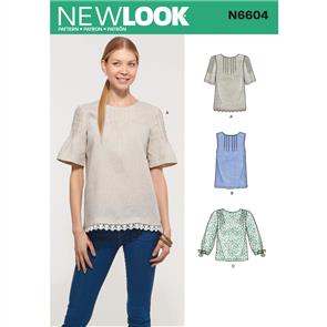 New Look Pattern 6604 Misses' Tops