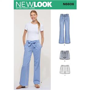 New Look Pattern 6606 Misses' Pant and Shorts
