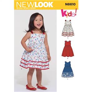 New Look Pattern 6610 Toddlers' Dress