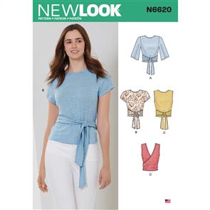 New Look Pattern 6620 Misses' Wrap Tops