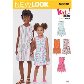 New Look Pattern 6630 Children's And Girls' Dresses