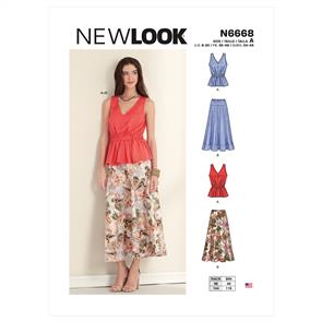 New Look Pattern 6668 Missess' Top & Skirt