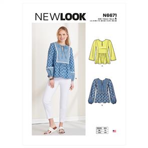 New Look Pattern 6671 Misses' Top