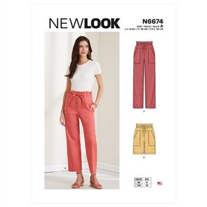 New Look Pattern 6674 Missess' Trousers & Shorts