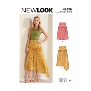 New Look Pattern 6676 Misses Skirts