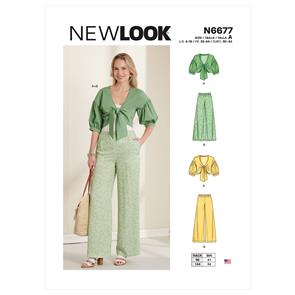 New Look Pattern 6677 Missess' Cropped Jacket & Trousers