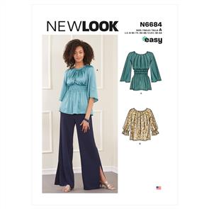 New Look Pattern 6684 Misses' Tops In Two Lengths