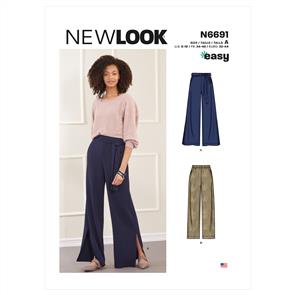 New Look Pattern 6691 Misses' Slim Or Flared Pants