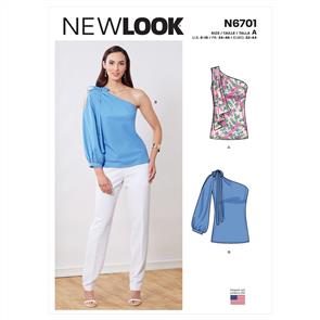 New Look Pattern 6701 Misses' Set of One-Shoulder Tops