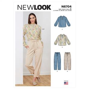 New Look Pattern 6704 Misses' Top and Pull-On Pant