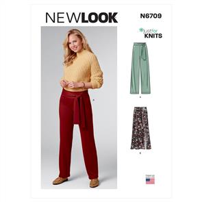 New Look Pattern 6709 Misses' Pants and Skirt