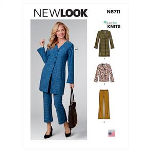 New Look Pattern 6711 Misses' Cardigan & Pants