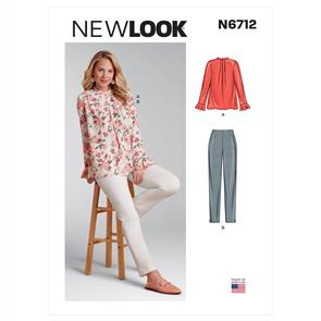 New Look Pattern 6712 Misses' Top And Pants