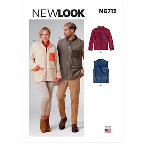 New Look Pattern 6713 Unisex Jacket And Vest