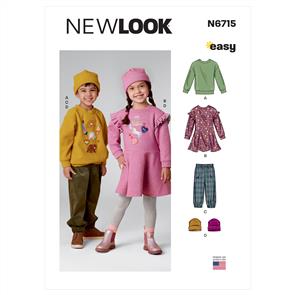 New Look Pattern 6715 Child Sportswear And Hat