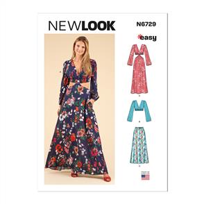 New Look Pattern 6729 Misses' Dress, Top and Skirt