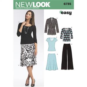 New Look Pattern 6735 Misses Separates