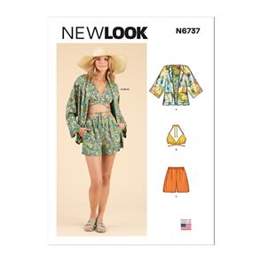 New Look Pattern 6737 Misses' Jacket, Wrap Halter Top and Shorts