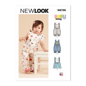 New Look Pattern 6738 Babies' Rompers and Dress