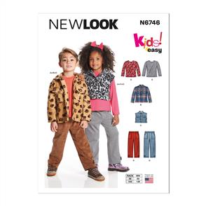 New Look Pattern 6746 Children's Knit Top, Jacket, Vest and Cargo Pants