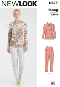 New Look Sewing Pattern Misses' Knit Top and Pants N6771